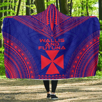 Wallis And Futuna Flag Polynesian Chief Hooded Blanket