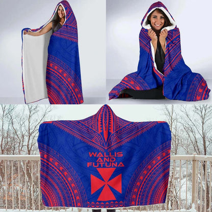 Wallis And Futuna Flag Polynesian Chief Hooded Blanket