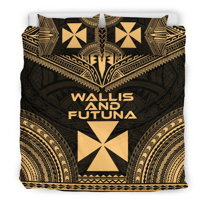 Wallis And Futuna Polynesian Chief Duvet Cover Set - Gold Version