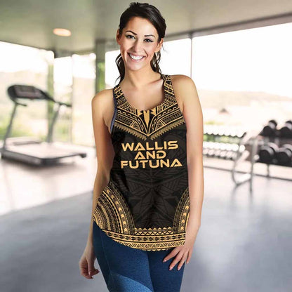 Wallis And Futuna Women Racerback Tank - Polynesian Chief Gold Version