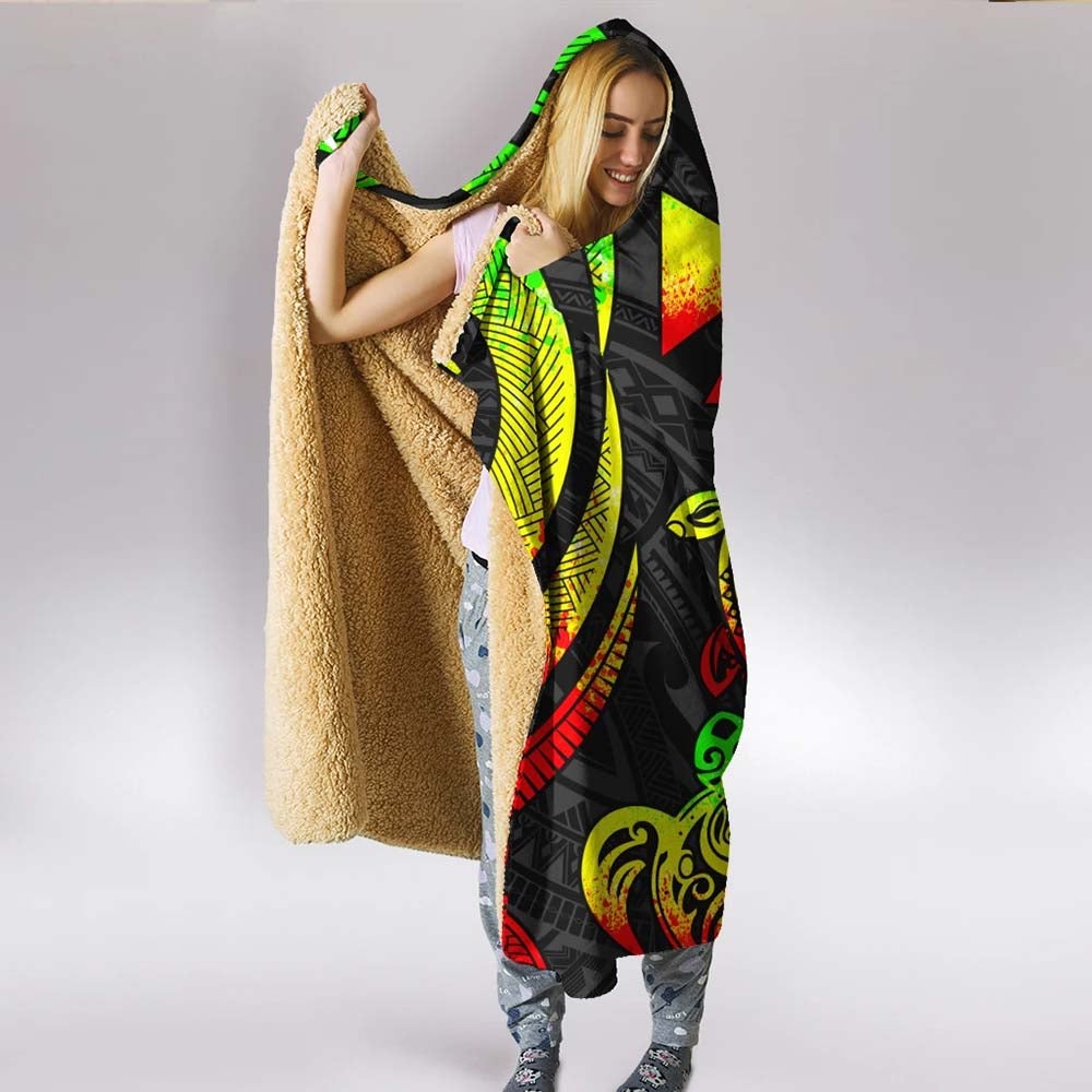 Wallis and Futuna Hooded Blanket - Reggae Tentacle Turtle