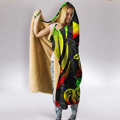 Wallis and Futuna Hooded Blanket - Reggae Tentacle Turtle