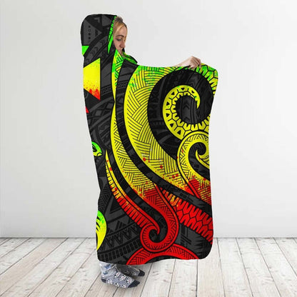 Wallis and Futuna Hooded Blanket - Reggae Tentacle Turtle