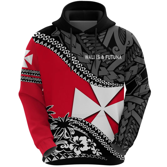 Wallis and Futuna Hoodie Fall In The Wave K7