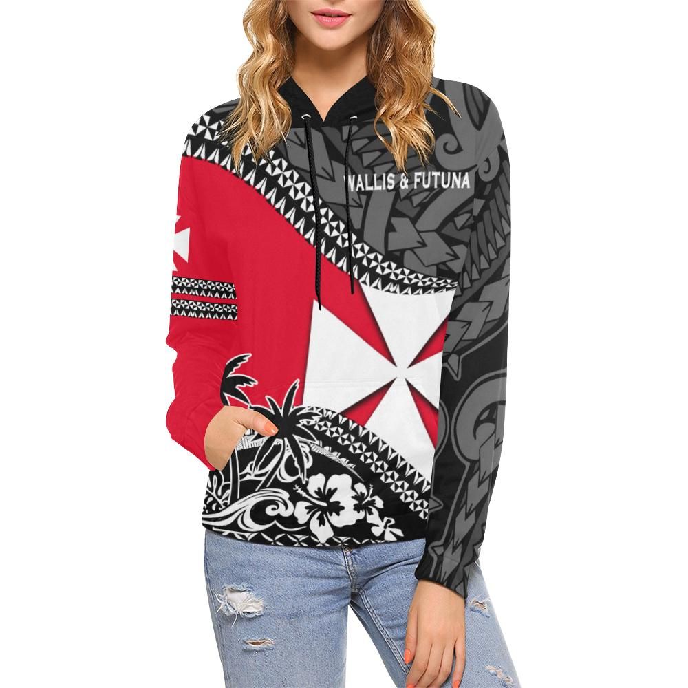 Wallis and Futuna Hoodie Fall In The Wave K7