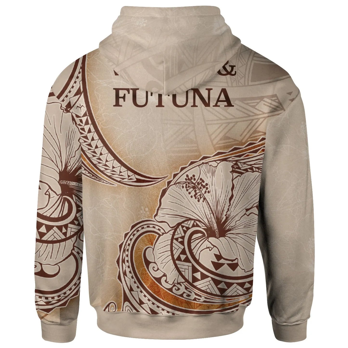 Wallis and Futuna Hoodie - Hibiscus Flowers Vintage Style