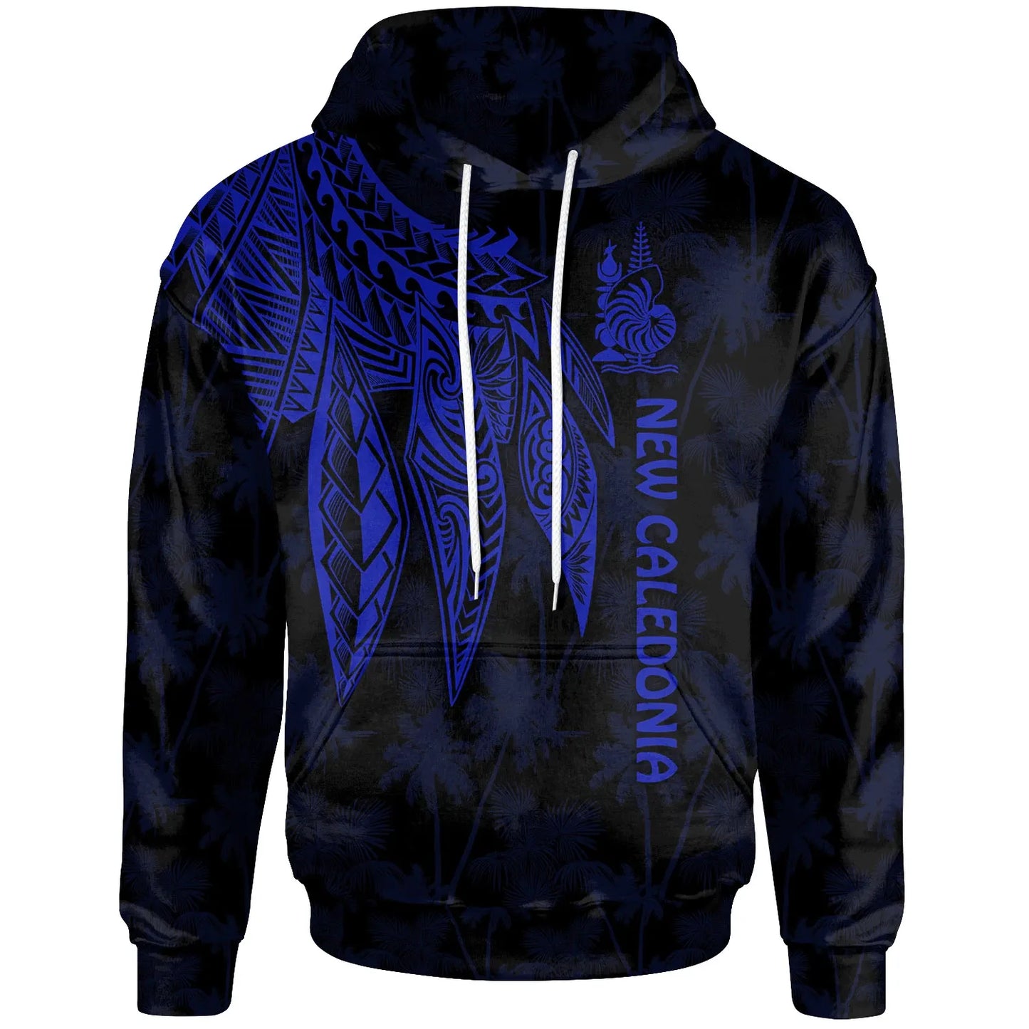 Wallis and Futuna Hoodie - Polynesian Wings Blue