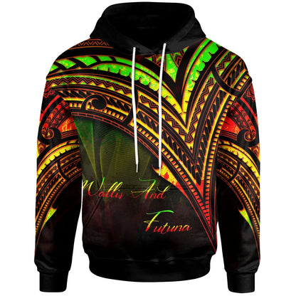 Wallis and Futuna Hoodie - Reggae Color Cross Style
