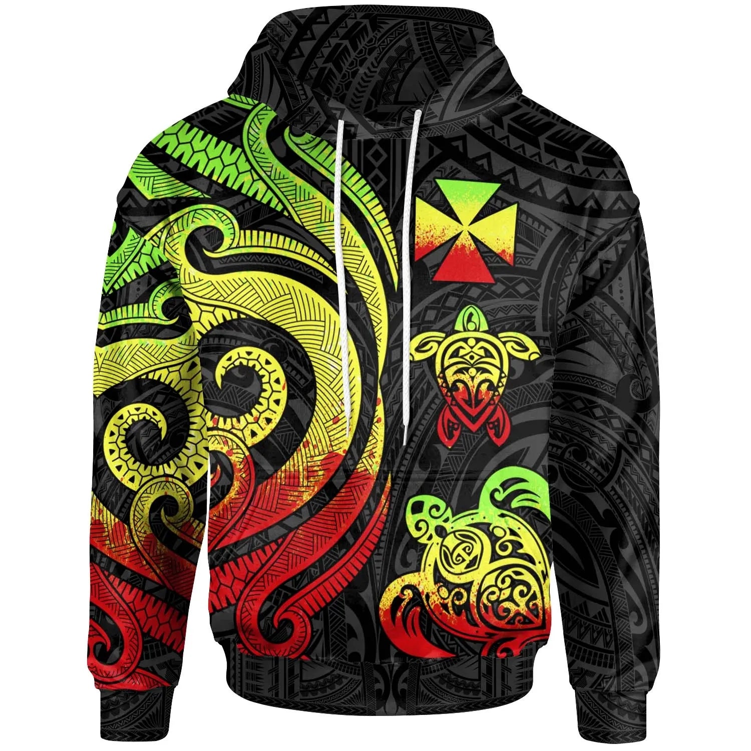 Wallis and Futuna Hoodie - Reggae Tentacle Turtle