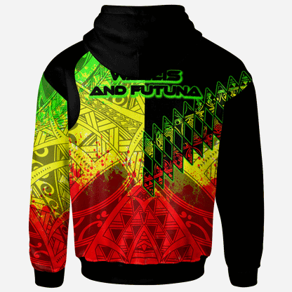 Wallis and Futuna Hoodie - Reggage Color Symmetry Style