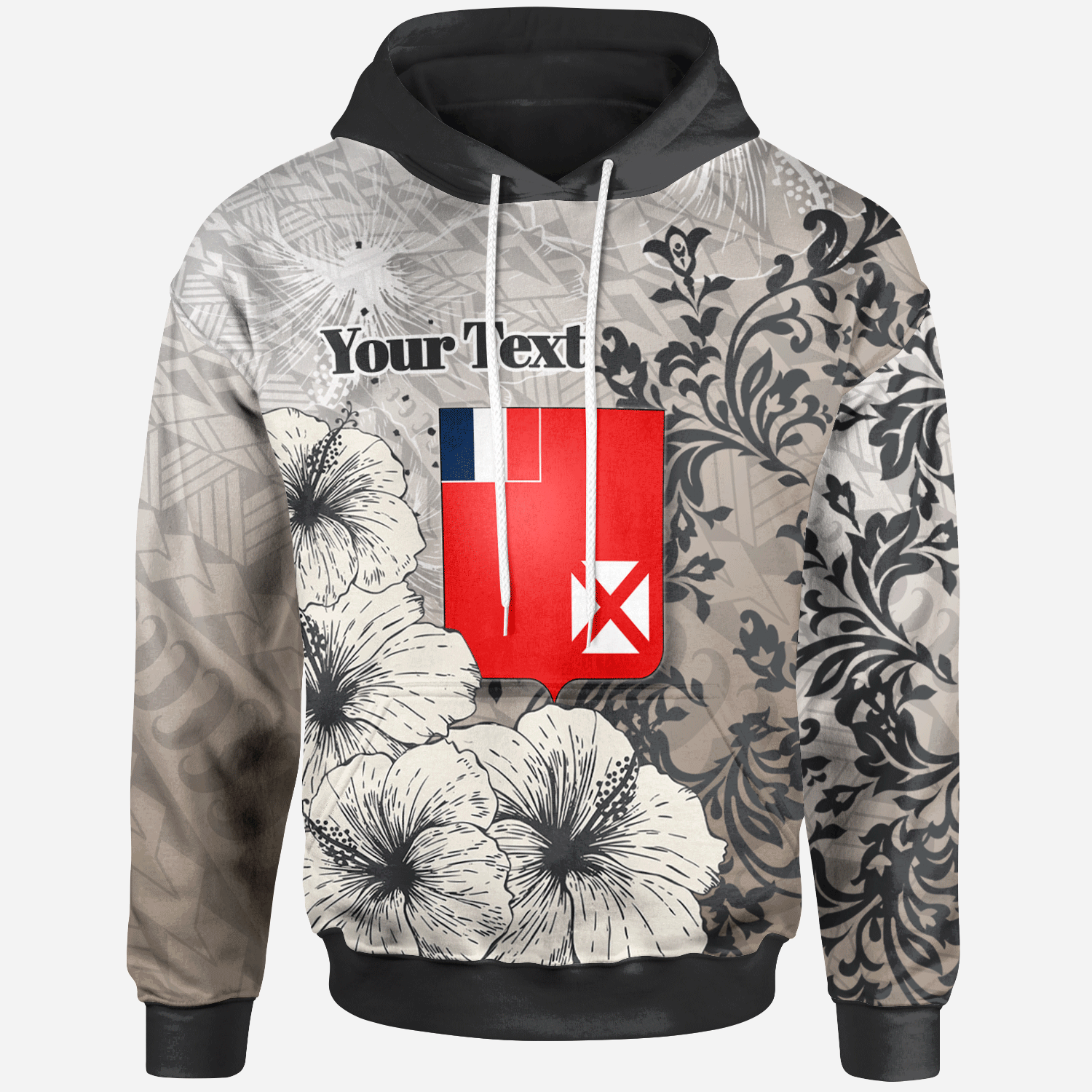 Wallis And Futuna Hoodie  - Custom Personalised Vintage Luxury Floral Style