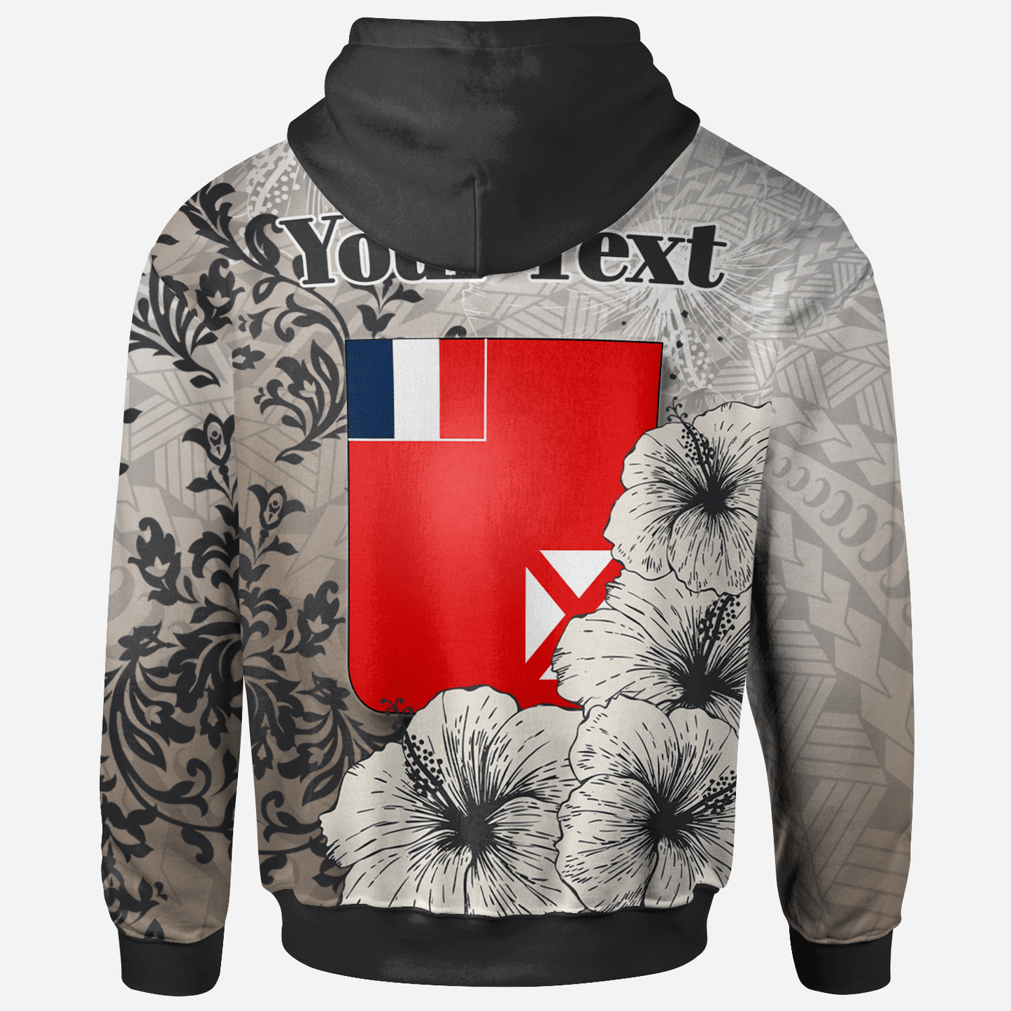 Wallis And Futuna Hoodie  - Custom Personalised Vintage Luxury Floral Style