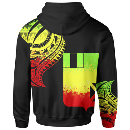 Wallis and Futuna Hoodie - Wallis And Futuna Tatau Reggae Patterns With Coat Of Arms