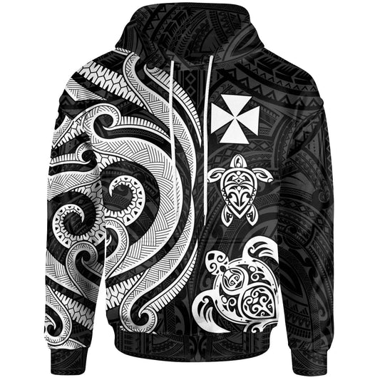 Wallis and Futuna Hoodie - White Tentacle Turtle