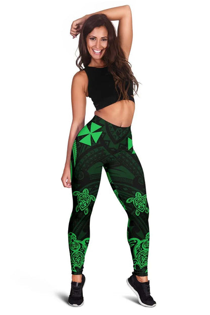 Wallis and Futuna Legging - Green Tentacle Turtle