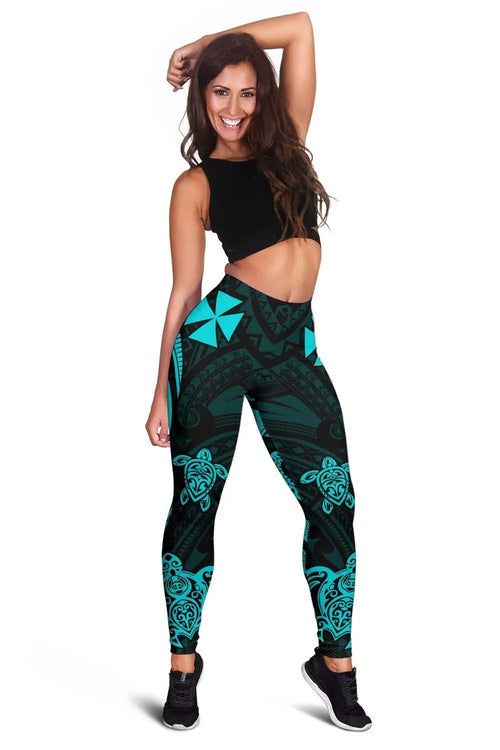Wallis and Futuna Legging - Turquoise Tentacle Turtle