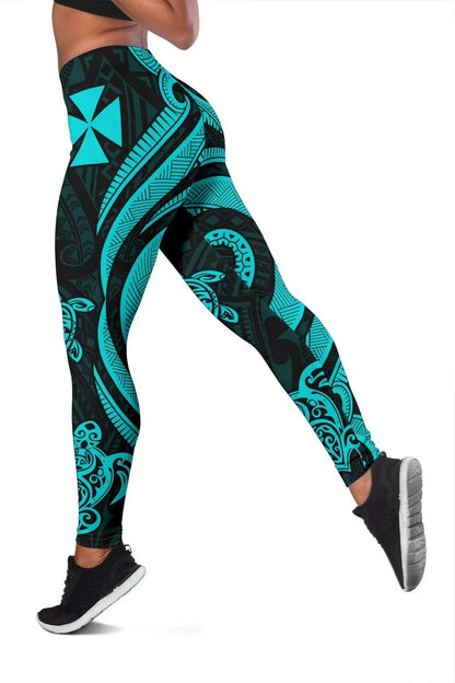 Wallis and Futuna Legging - Turquoise Tentacle Turtle