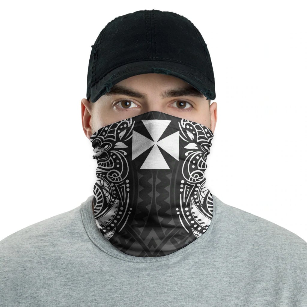 Wallis And Futuna Neck Gaiter - Floral Tattoo White