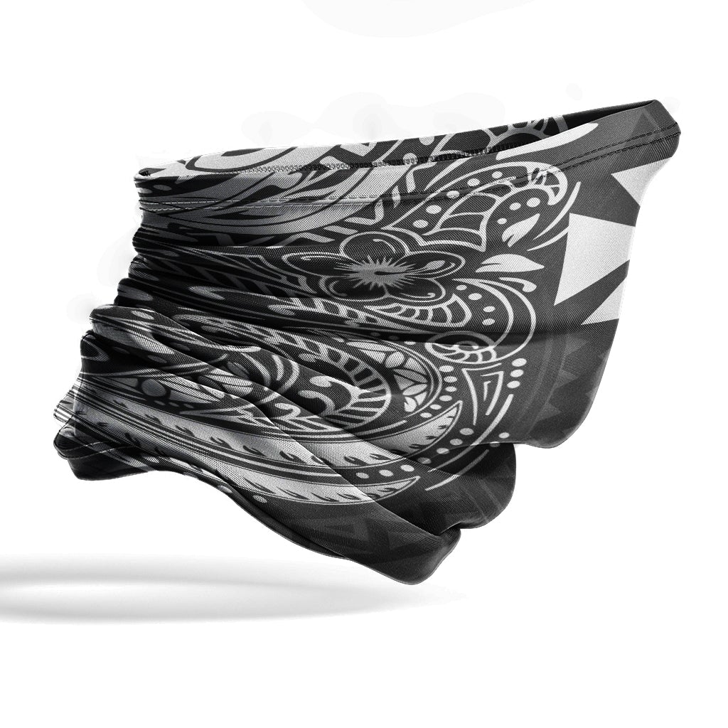 Wallis And Futuna Neck Gaiter - Floral Tattoo White