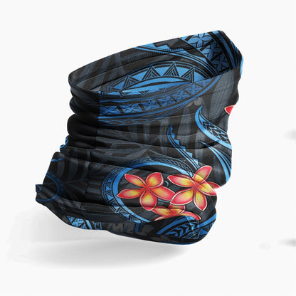 Wallis and Futuna Neck Gaiter - Plumeria Blue