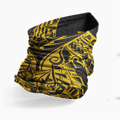 Wallis And Futuna Neck Gaiter - Polynesian Pattern Gold