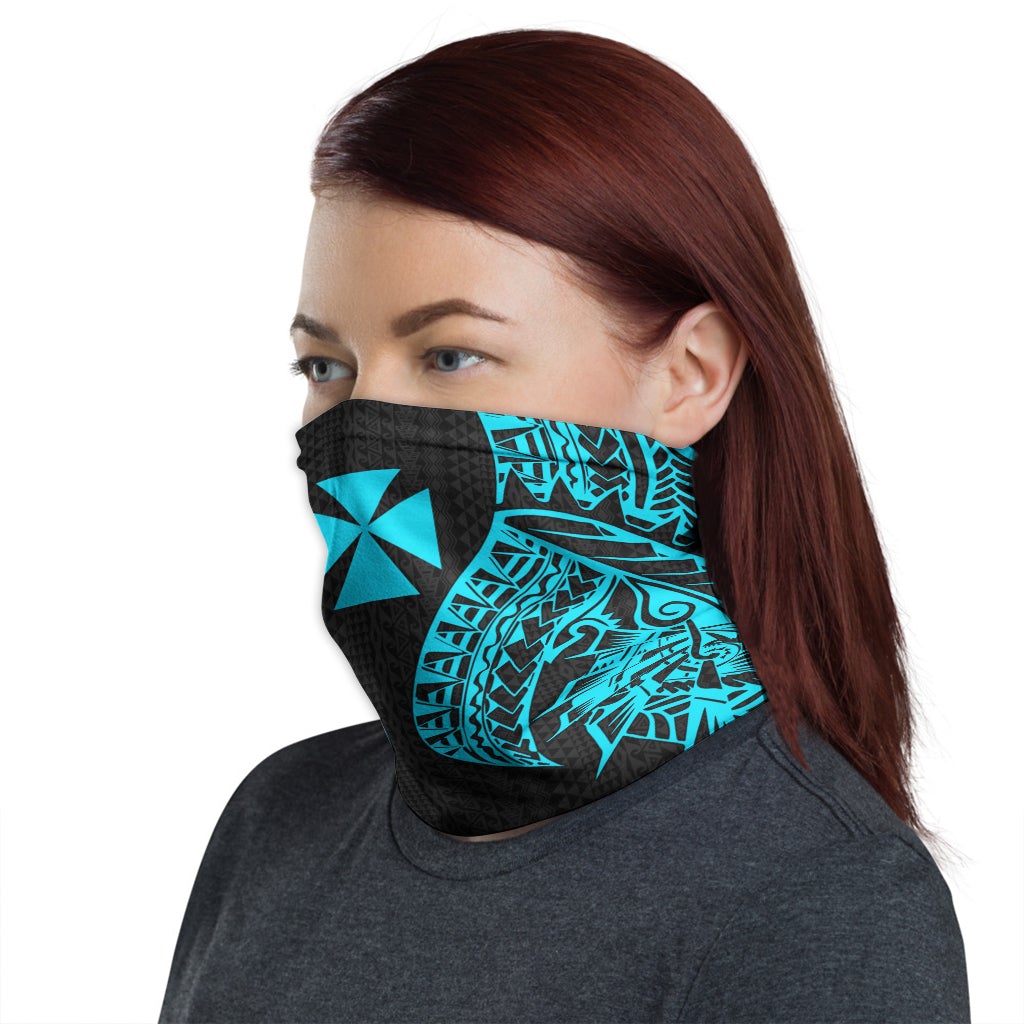 Wallis And Futuna Neck Gaiter - Polynesian Pattern Turquoise
