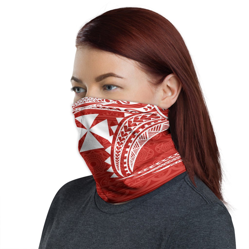 Wallis And Futuna Neck Gaiter - Tribal Pattern Red