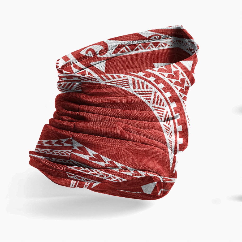 Wallis And Futuna Neck Gaiter - Tribal Pattern Red