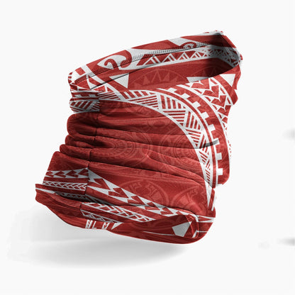 Wallis And Futuna Neck Gaiter - Tribal Pattern Red