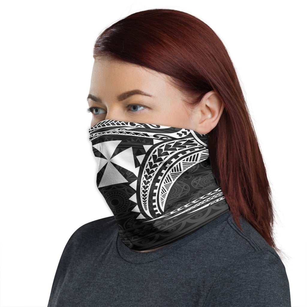 Wallis And Futuna Neck Gaiter - Tribal Pattern White