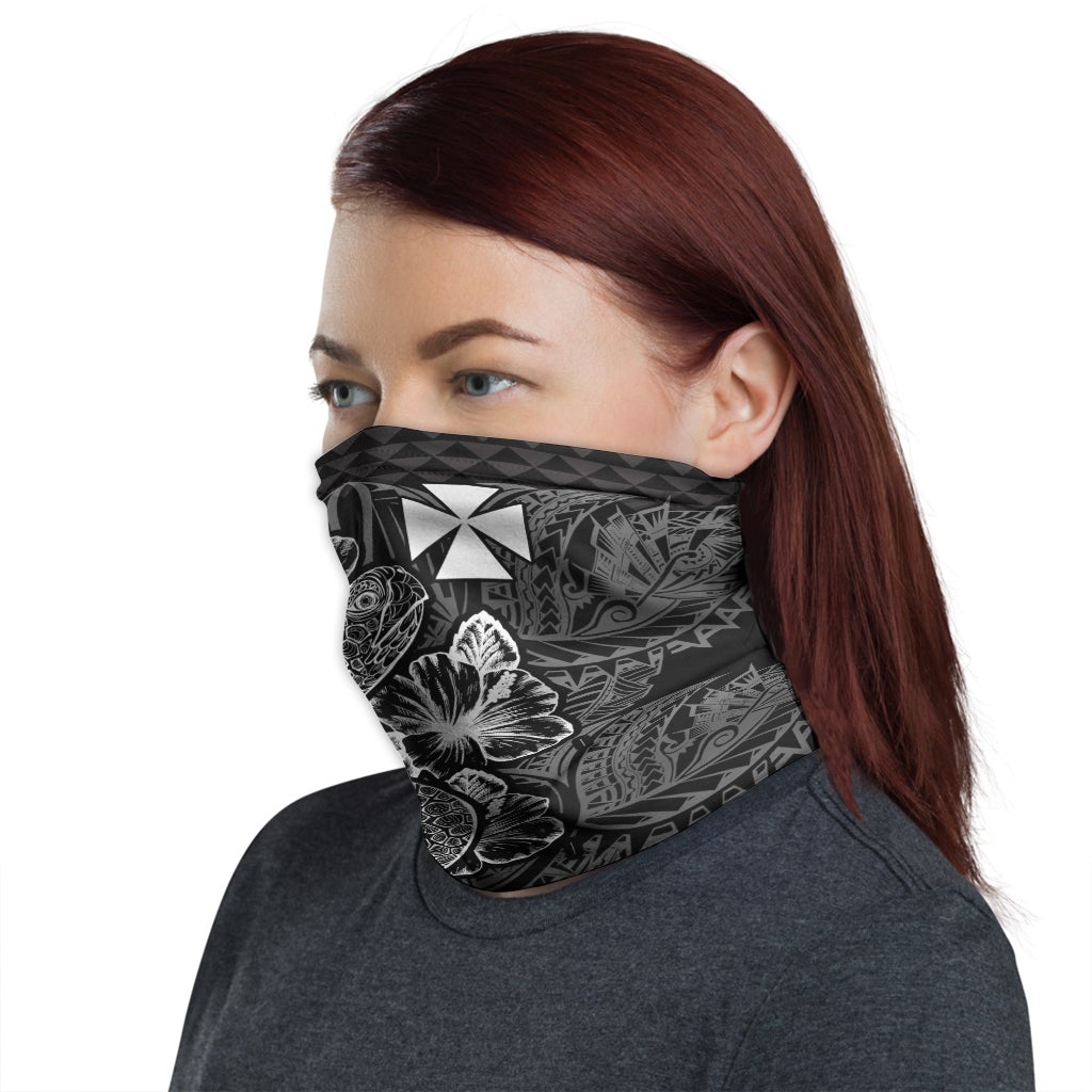 Wallis And Futuna Neck Gaiter - Turtle Hibiscus Black