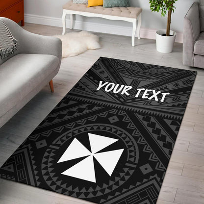 Wallis and Futuna Personalised Area Rug - Wallis and Futuna Seal With Polynesian Tattoo Style