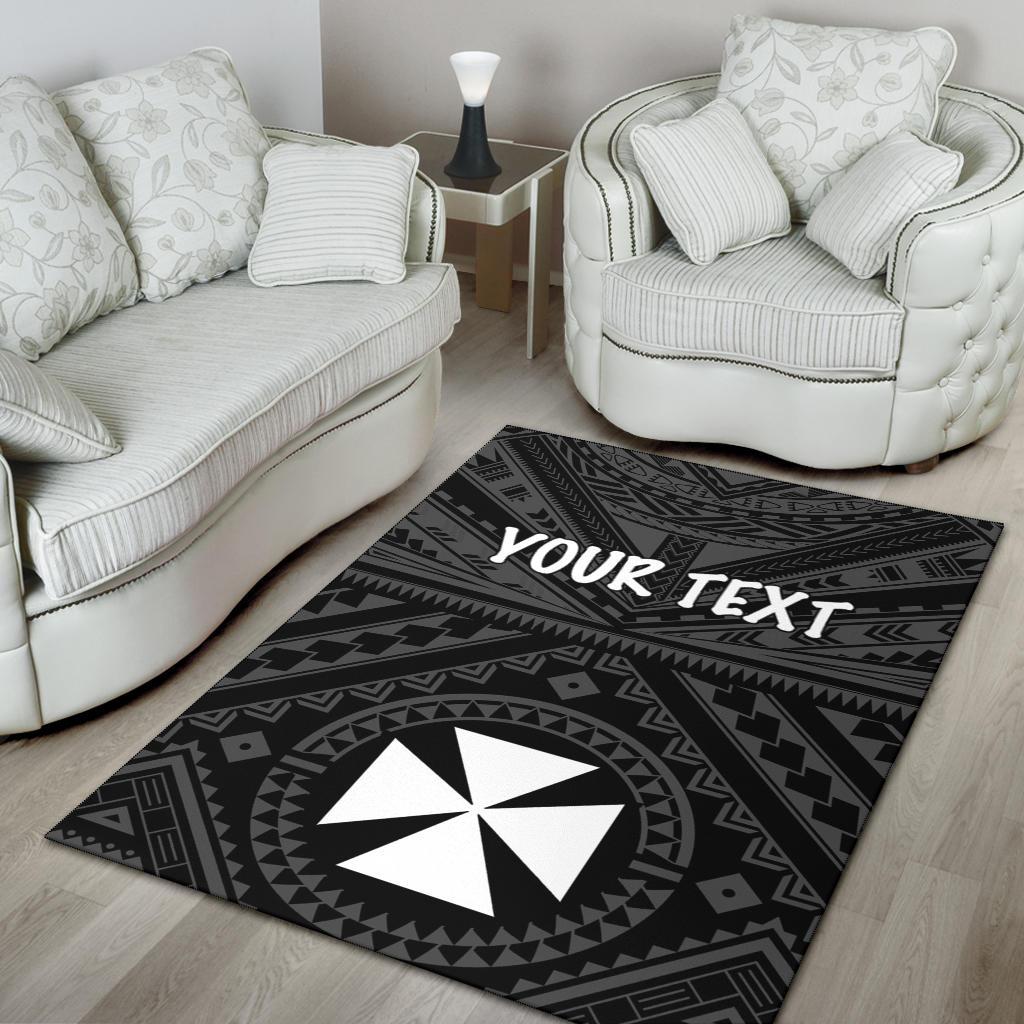 Wallis and Futuna Personalised Area Rug - Wallis and Futuna Seal With Polynesian Tattoo Style
