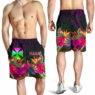 Wallis and Futuna Personalised Men Shorts - Summer Hibiscus