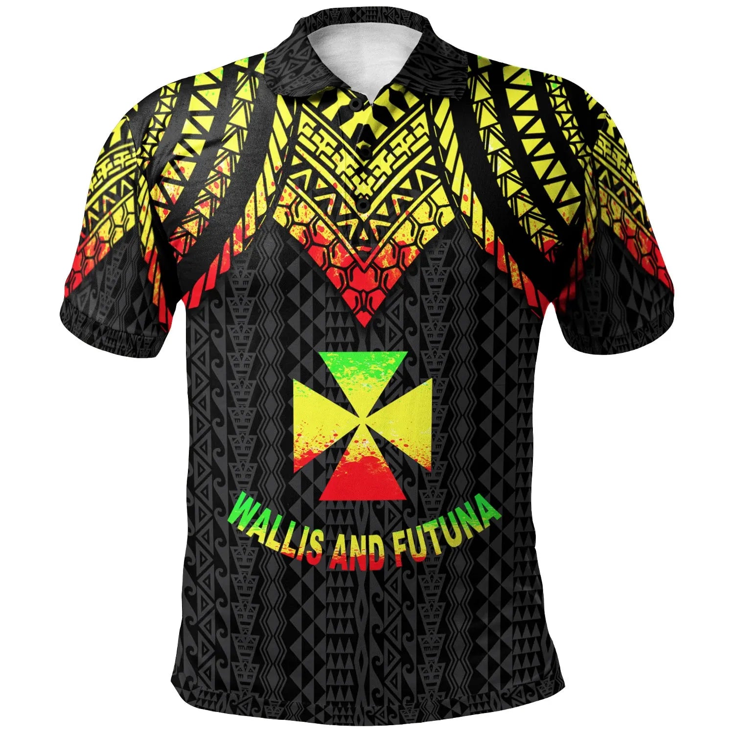 Wallis And Futuna Polo Shirt - Polynesian Armor Style Reagge