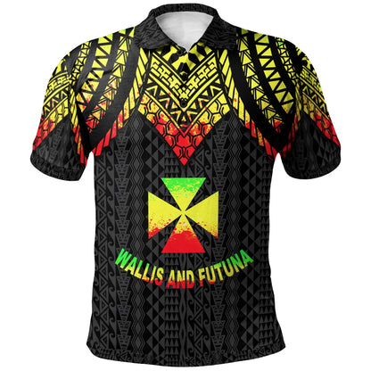 Wallis And Futuna Polo Shirt - Polynesian Armor Style Reagge