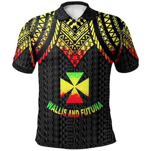 Wallis And Futuna Polo Shirt - Polynesian Armor Style Reagge