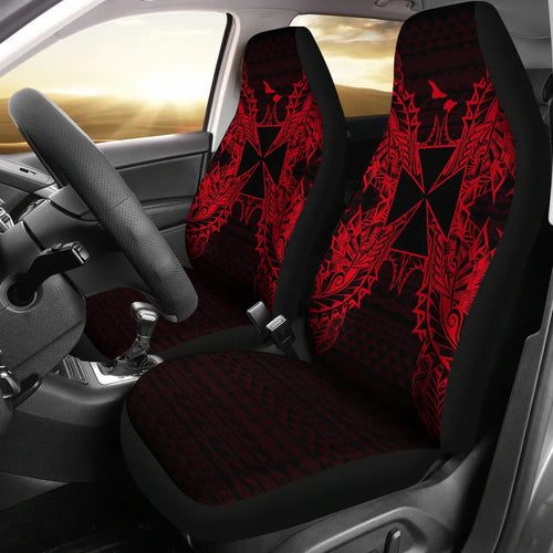 Wallis And Futuna Car Seat Cover - Wallis And Futuna Coat Of Arms Map Red