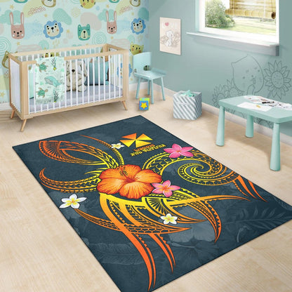 Wallis and Futuna Polynesian Area Rug - Legend of Wallis and Futuna (Blue)