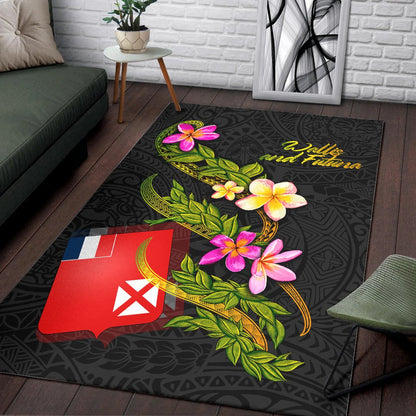 Wallis and Futuna Polynesian Area Rug - Plumeria Tribal