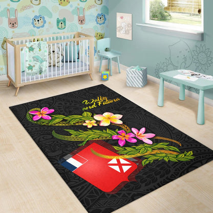 Wallis and Futuna Polynesian Area Rug - Plumeria Tribal