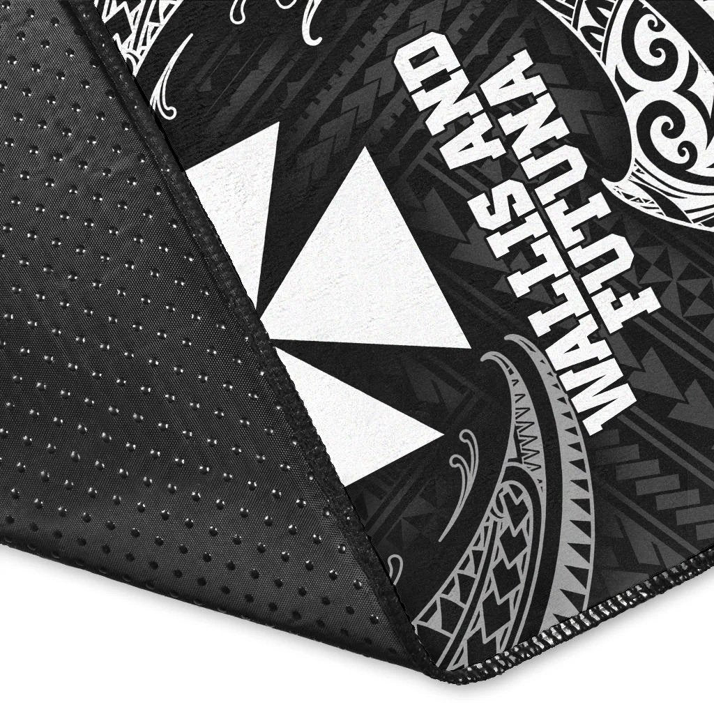 Wallis And Futuna Polynesian Area Rug - White Tribal Wave