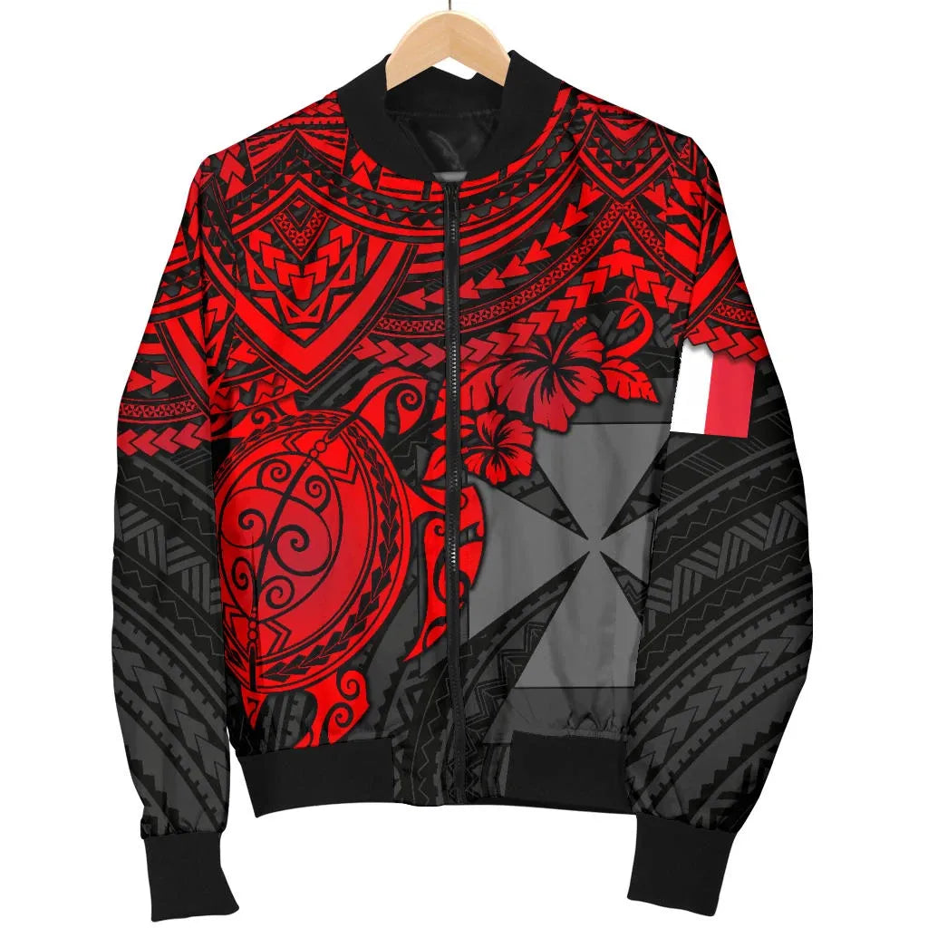 Wallis and Futuna Polynesian Bomber Jacket - Red Turtle