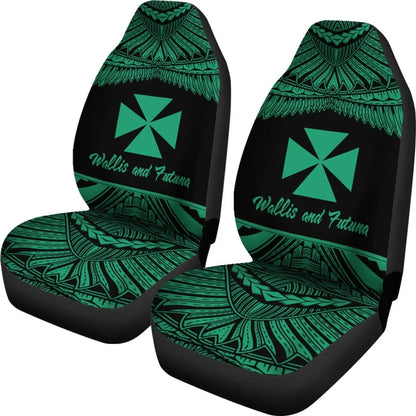 Wallis and Futuna Polynesian Car Seat Covers - Pride Green Version