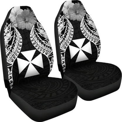 Wallis And Futuna Polynesian Car Seat Covers Pride Seal And Hibiscus Black