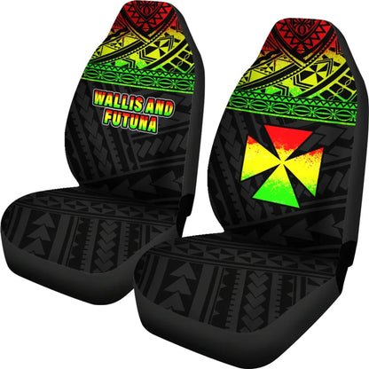 Wallis And Futuna Car Seat Covers - Wallis And Futuna Reggae Coat Of Arms Polynesian Tattoo