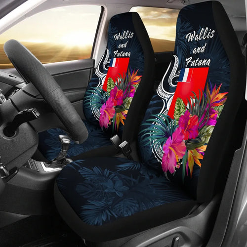 Wallis and Futuna Polynesian Car Seat Covers - Tropical Flower
