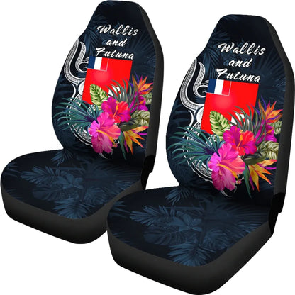 Wallis and Futuna Polynesian Car Seat Covers - Tropical Flower