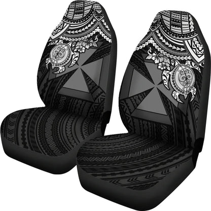 Wallis And Futuna Car Seat Covers - Wallis And Futuna Coat Of Arms White Turtle
