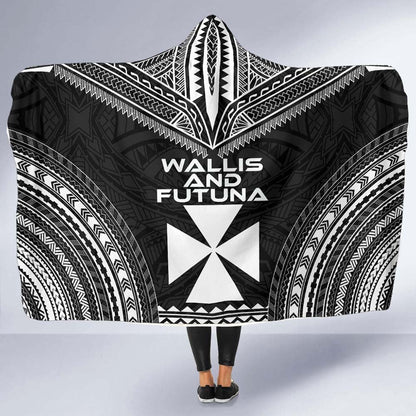 Wallis And Futuna Polynesian Chief Hooded Blanket - Black Version